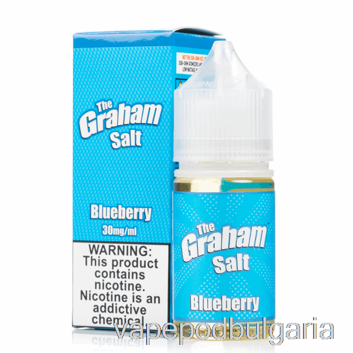 Vape 10000 Дръпки Blueberry Salt - The Graham - Mamasan E-liquid - 30ml 50mg